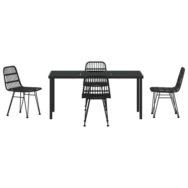 Комплект за хранене в градината 5 pcs Черно