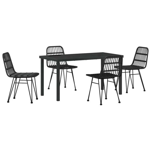 Комплект за хранене в градината 5 pcs Черно