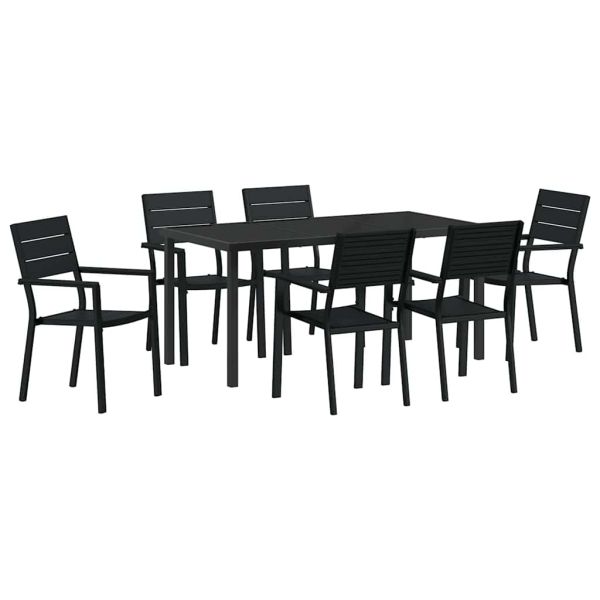 Комплект за хранене в градината 7 pcs Черно