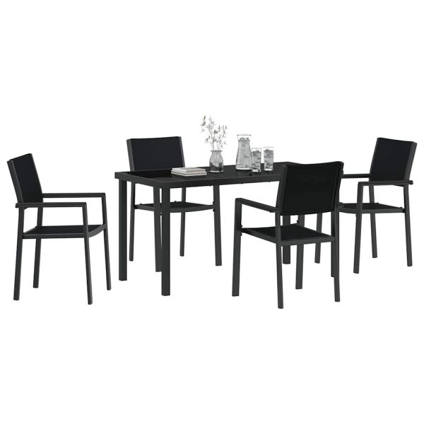 Комплект за хранене в градината 5 pcs Черно