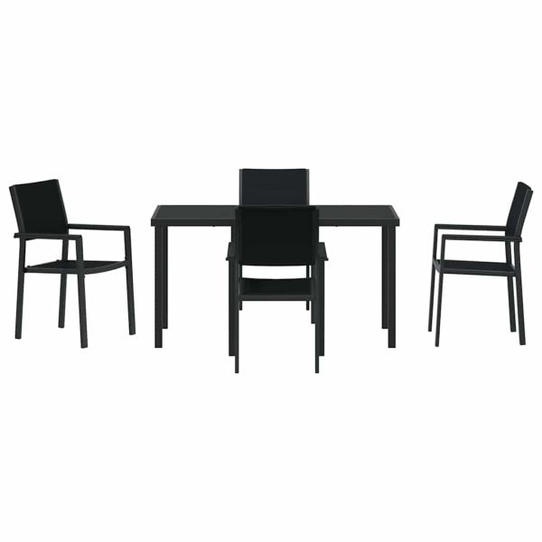 Комплект за хранене в градината 5 pcs Черно