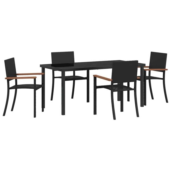 Комплект за хранене в градината 5 pcs Черно