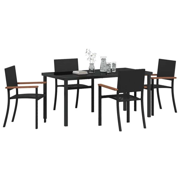 Комплект за хранене в градината 5 pcs Черно