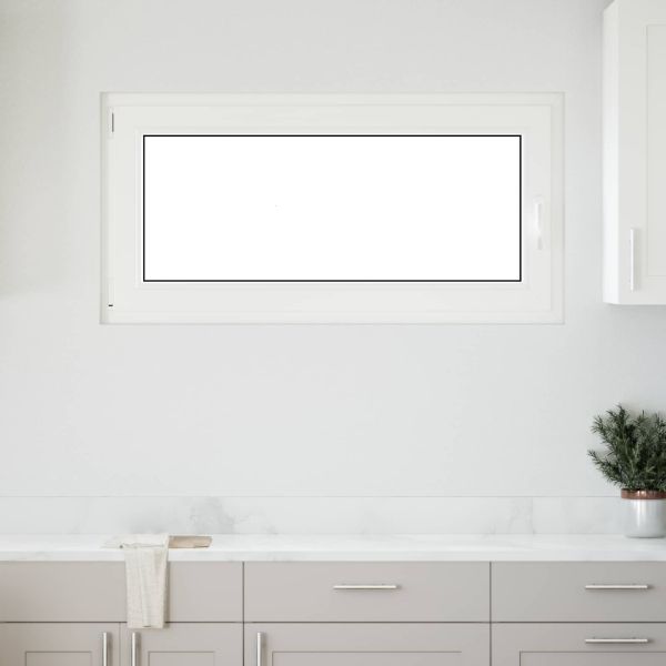 Прозорец за мазе RISOR 120 x 60 cm PVC и стъкло Антрацит
