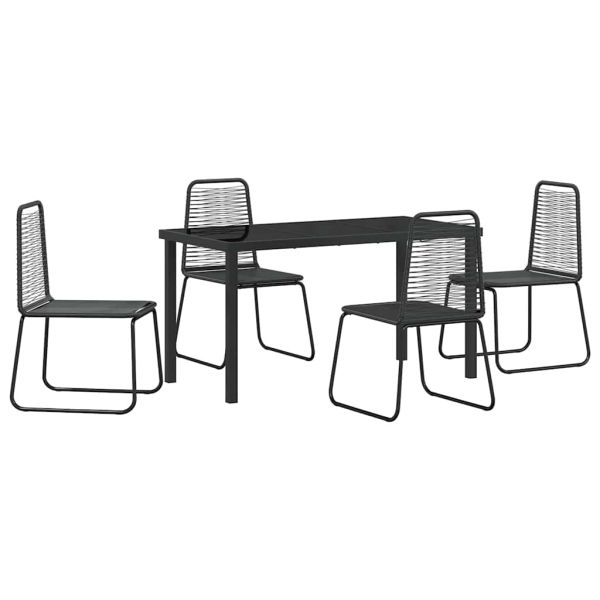 Комплект за хранене в градината 5 pcs Черно
