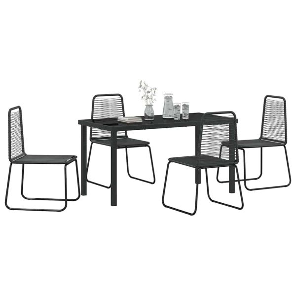 Комплект за хранене в градината 5 pcs Черно