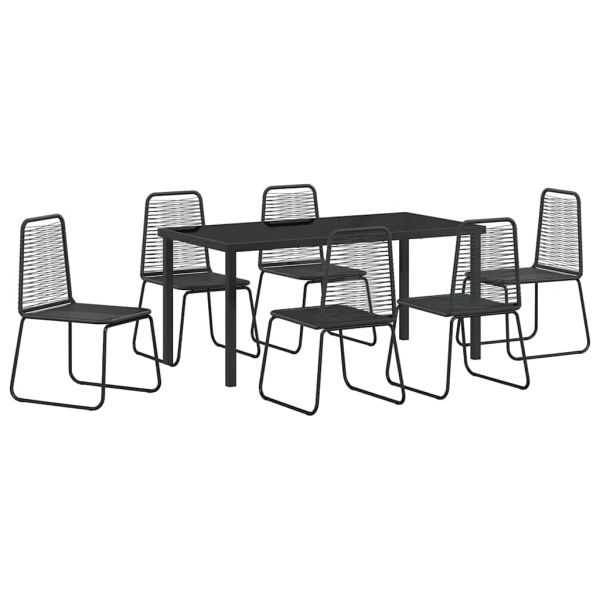 Комплект за хранене в градината 7 pcs Черно