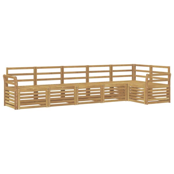Комплект дивани за открито 6 pcs Бяло 308 x 130,5 x 73 см