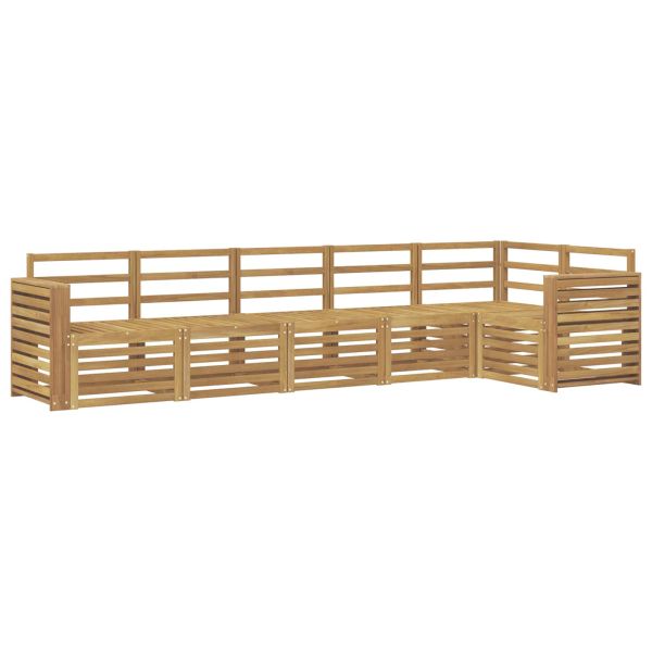 Комплект дивани за открито 6 pcs Бяло 310 x 132,5 x 73 см