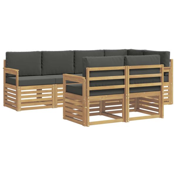 Комплект дивани за открито 7 pcs Бяло и антрацит