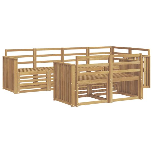 Комплект дивани за открито 7 pcs Бяло 247 x 128,5 x 73 см
