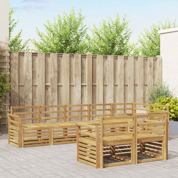 Комплект дивани за открито 8 pcs Бяло 308 x 130,5 x 73 см