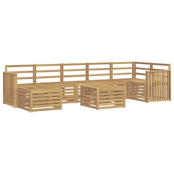 Комплект дивани за открито 8 pcs Бяло 59 x 59 x 37 см