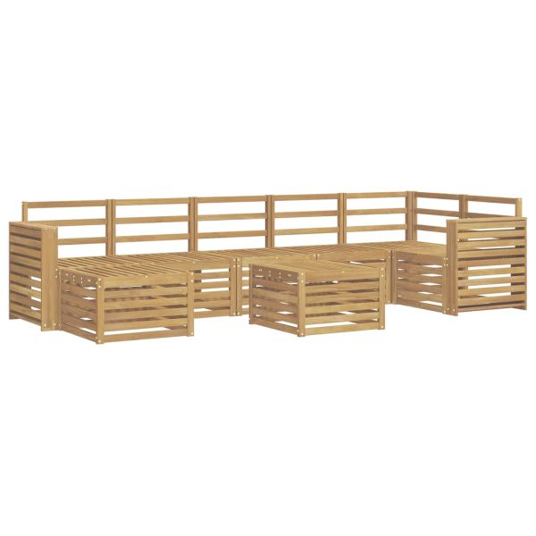 Комплект дивани за открито 8 pcs Бяло 59 x 59 x 37 см