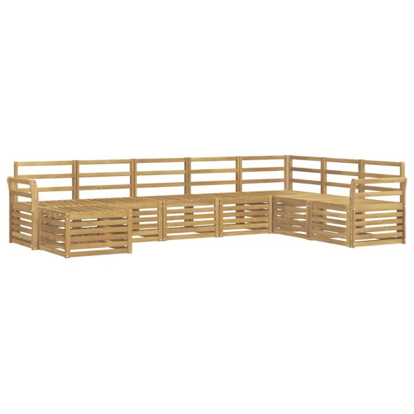 Комплект дивани за открито 8 pcs Бяло 308 x 190 x 73 см