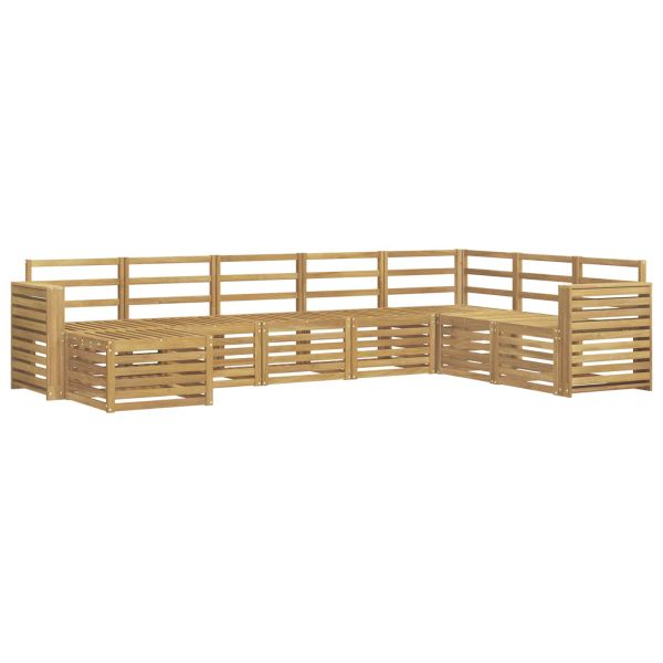 Комплект дивани за открито 8 pcs Бяло 310 x 191,5 x 73 см