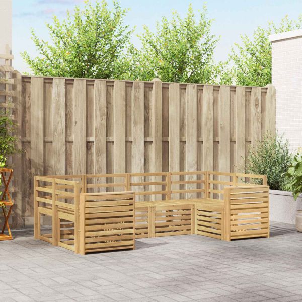 Комплект дивани за открито 6 pcs Бяло 245 x 132,5 x 73 см