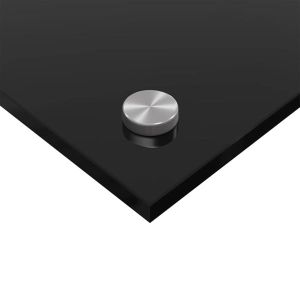 Кухненски гръб 2 pcs Черно 110 x 40 cm закалено стъкло
