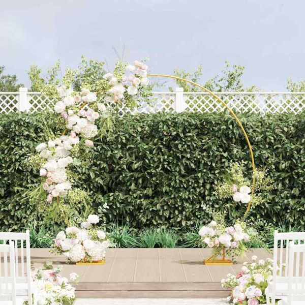 Сватбена арка Златист 220 x 45 x 200 см Стомана
