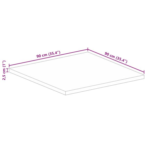 Плот за маса 90x90x2,5 см квадратен масивна акация