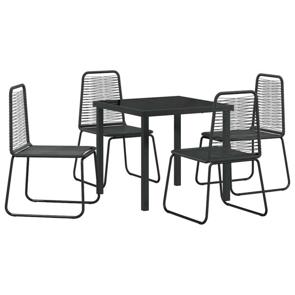 Комплект за хранене в градината 5 pcs Черно