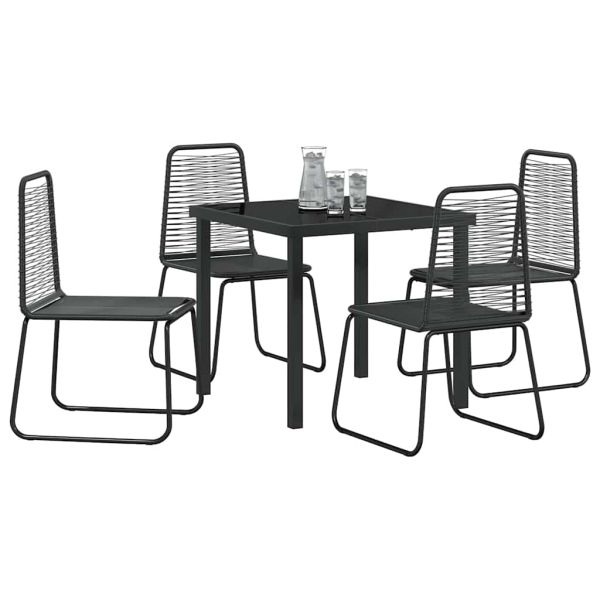Комплект за хранене в градината 5 pcs Черно