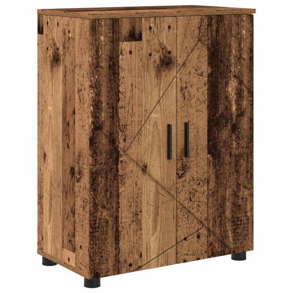 Шкаф за баня със съхранение с врата Старо дърво 60 x 35 x 80 см