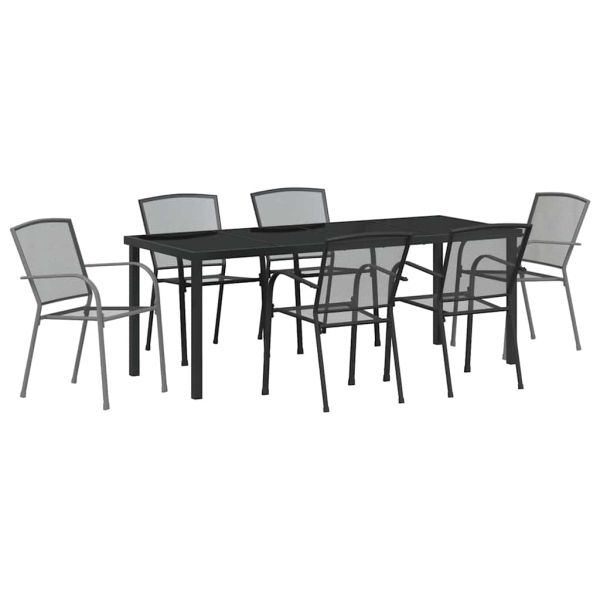 Комплект за хранене в градината 7 pcs Антрацит