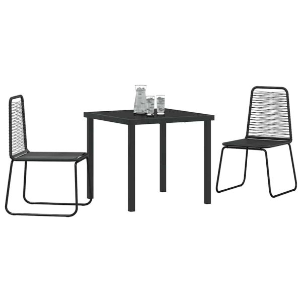 Комплект за хранене в градината 3 pcs Черно