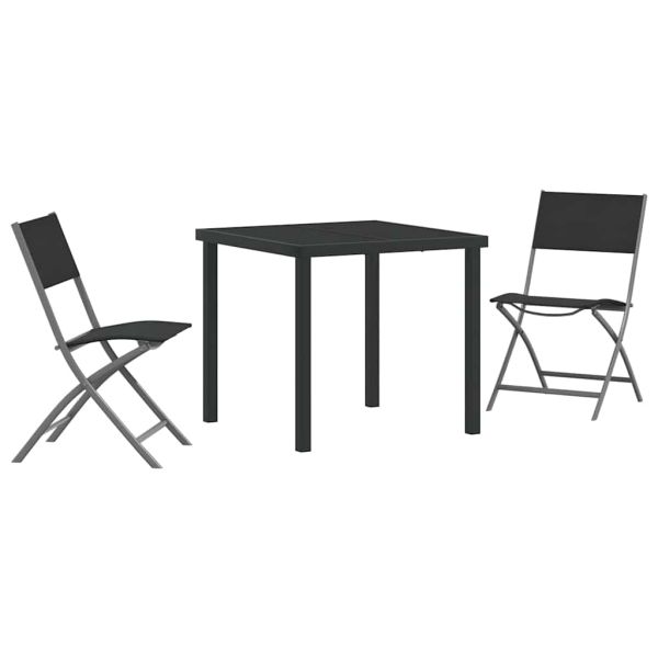 Комплект за хранене в градината 3 pcs Черно