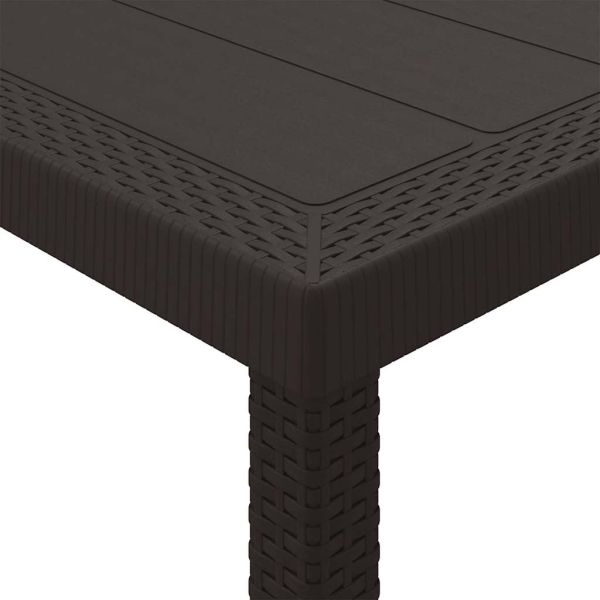 Градинска маса Кафяво 250 x 100 x 73 см полиратан