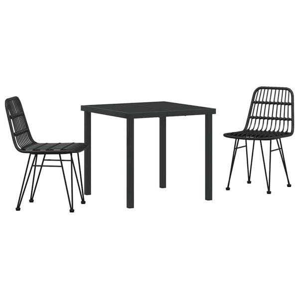 Комплект за хранене в градината 3 pcs Черно