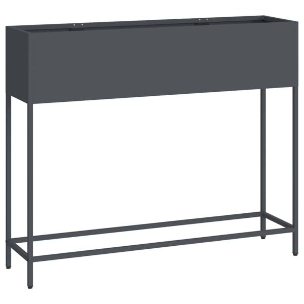 Повдигната градинска саксия Антрацит 100 x 26 x 82 см Стомана