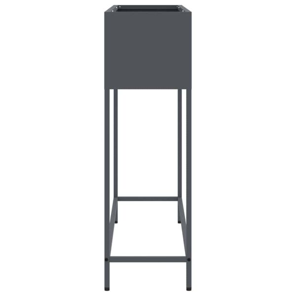 Повдигната градинска саксия Антрацит 100 x 26 x 82 см Стомана