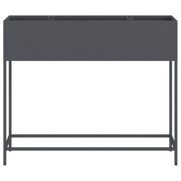 Повдигната градинска саксия Антрацит 100 x 26 x 82 см Стомана