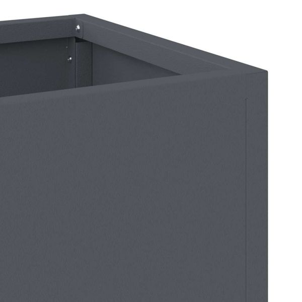 Повдигната градинска саксия Антрацит 100 x 26 x 82 см Стомана