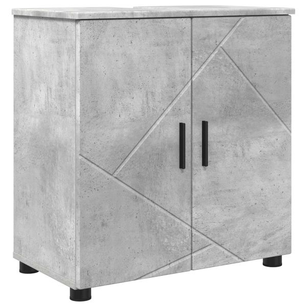 Шкаф за баня със съхранение Циментено сиво 61 x 35 x 64 см