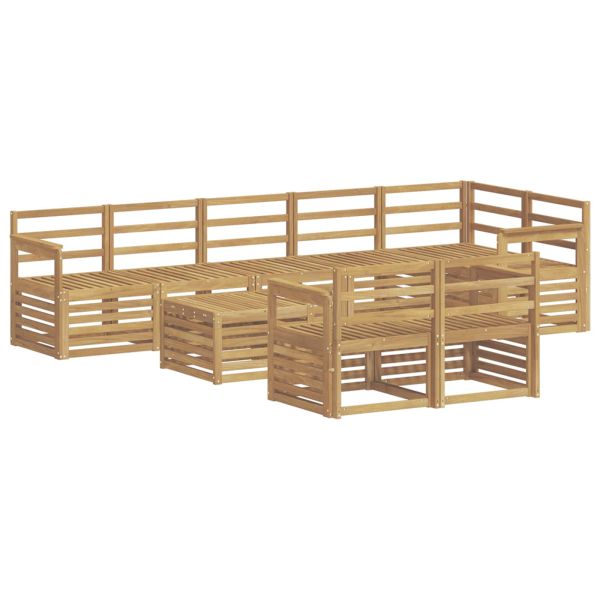 Комплект дивани за открито 9 pcs Бяло 59 x 59 x 37 см