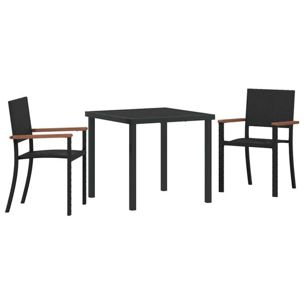 Комплект за хранене в градината 3 pcs Черно