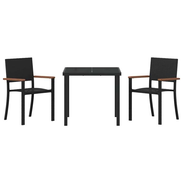 Комплект за хранене в градината 3 pcs Черно