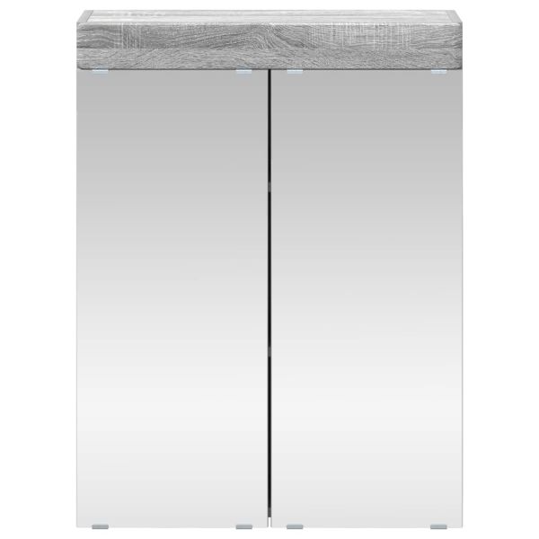 Шкаф с огледало за баня TULUM Сив Сонома 60 x 16,5 x 78 см