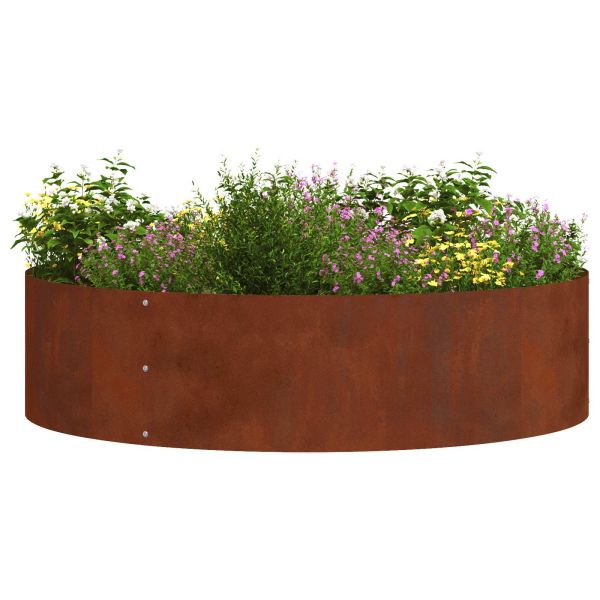 Пръстен за саксия Ръждясало 80 x 80 x 20 cm Патинираща стомана