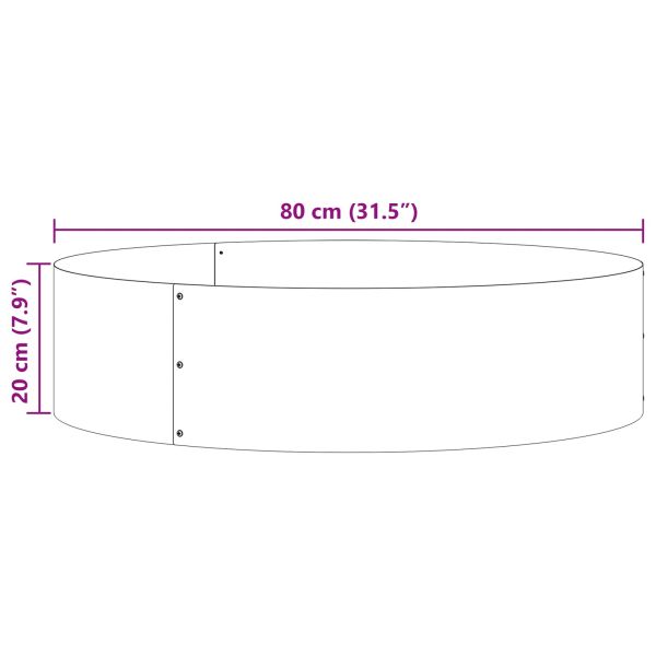 Пръстен за саксия Ръждясало 80 x 80 x 20 cm Патинираща стомана