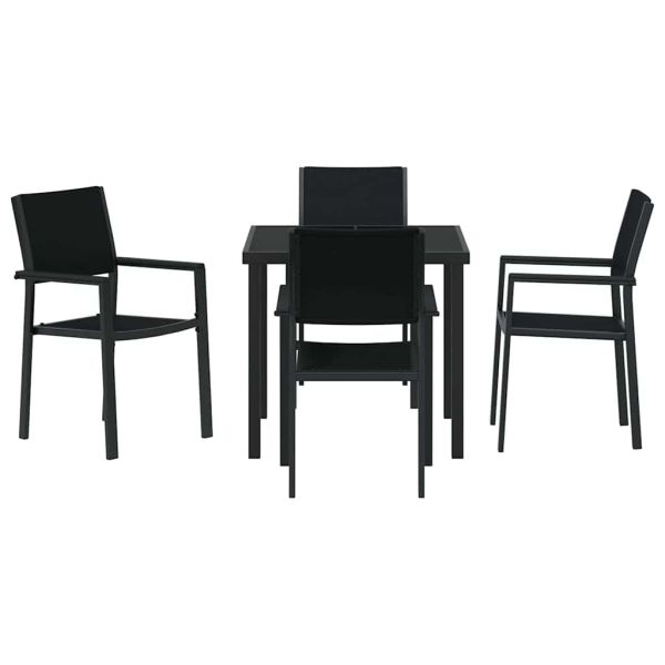 Комплект за хранене в градината 5 pcs Черно