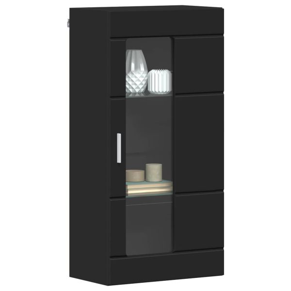 Дървен шкаф Черно 50 x 29 x 100 см Инженерно дърво