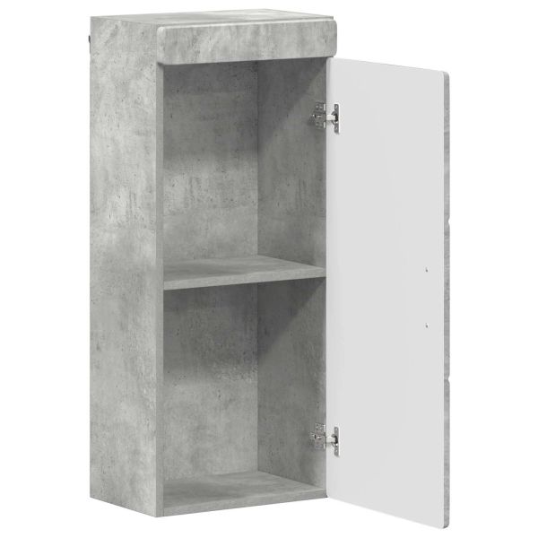 Банен стенен шкаф с рафт TULUM Циментено сиво 37 x 24,5 x 86 см