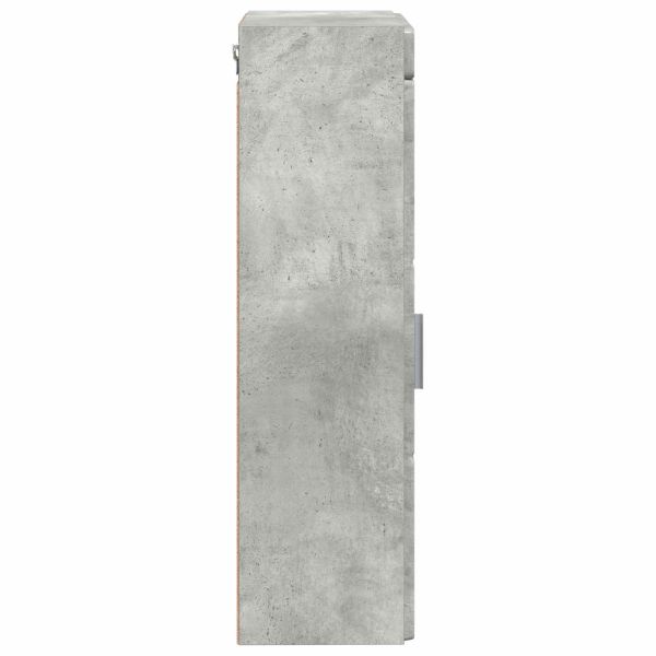 Банен стенен шкаф с рафт TULUM Циментено сиво 37 x 24,5 x 86 см