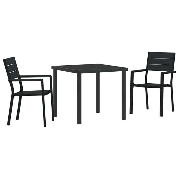 Комплект за хранене в градината 3 pcs Черно