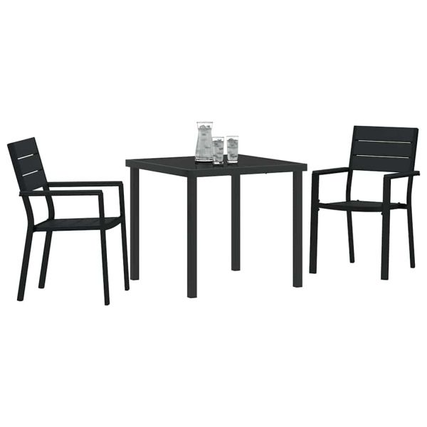 Комплект за хранене в градината 3 pcs Черно