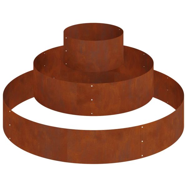 Градинска саксия Ръждясало 120 x 120 x 20 см Патинираща стомана
